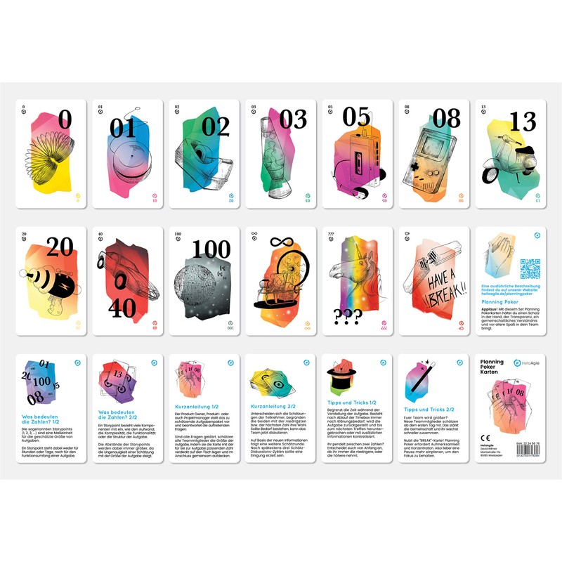 HelloAgile Planning Poker Cards - For Estimating Agile Teams, e.g.