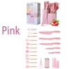 Cherry Pink 19 Piece Kitchen Utensils and Knife Set with