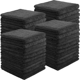 36 Packs Salon Towels Highly Absorbent Towels Bleach Proof Microfiber Hair Towel 16 x 26 Inches Hair Towel Hairstylist Barber Towels for Barbershop Gym Bathroom Spa Shaving Home Hair Care (Black)