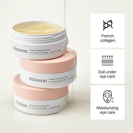 Mixsoon Parches de Hidrogel de Colágeno para Ojos, Colágeno Molecular 300Da, Fórmula Francesa, 84g