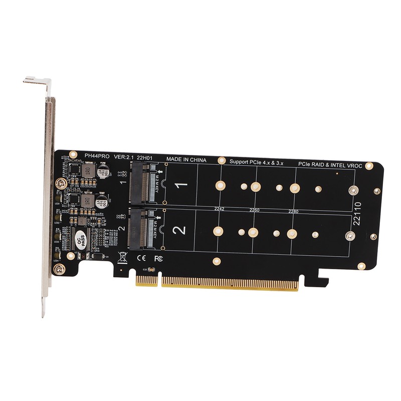 PCIE X16 to M.2 M KEY Expansion Card NVMEx4 SSD