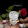 GNOCE "Skull Love Rose Charm Bead Sterling Silver Skull Charm