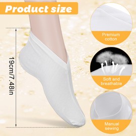 Wanmu 8Pcs Moisturizing Socks for Women, Cotton Sleep Spa Socks Overnight, Aloe Lotion Socks-Foot Moisturizing, Heel Socks for Dry Cracked Feet