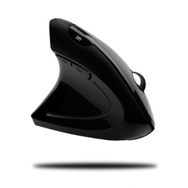 Adesso iMouse E90 - Wireless Left-Handed Vertical Ergonomic Mouse, Black
