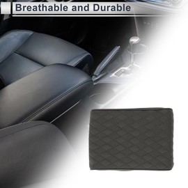 X AUTOHAUX Car Center Console Cover Car Armrest Cover 12.60"x8.27"x1.97" Gray Napa Leather