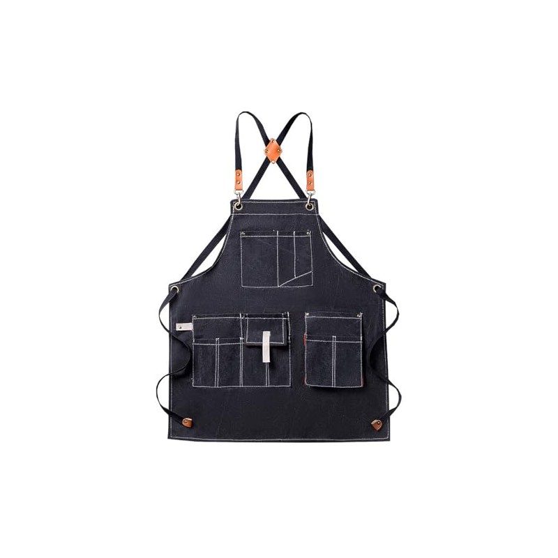 DREYOLIFE Kitchen Cooking Aprons, Adjustable Soft Chef Apron with 5