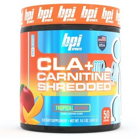 BPI Sports  CLA  Carnitine Shredded  50 ser  400 gr  Pre Entrenamiento  Sin Stimulante (Tropical Mango)                                               