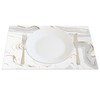 MIRRORANG Luxury Gold Marble Placemats Set of 4 45x30cm Gray