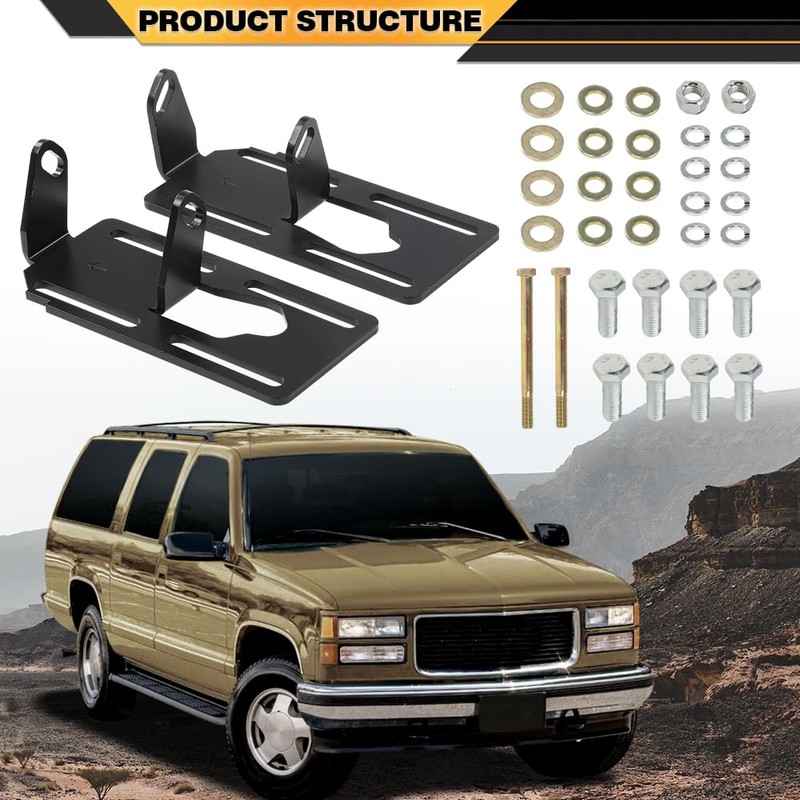 CNNELL Adjustable Conversion Engine Mounts Compatible with All Chevy LS