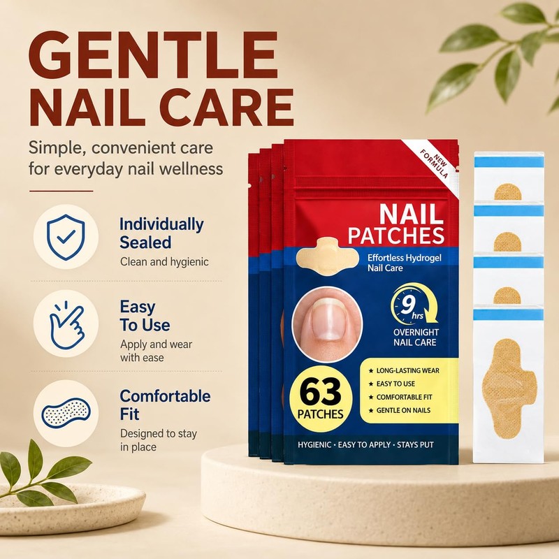 3 Pack 63 Pcs Fungal Nail Patches for Thick &