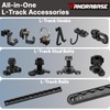 vandrabase 2 Pack L Track Hooks with Single Stud Fitting,