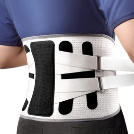 Tirantes para La Espalda para Aliviar El Dolor de Espalda Baja con Placa de Soporte Grande, Cinturón de Soporte de Espalda Transpirable para...       