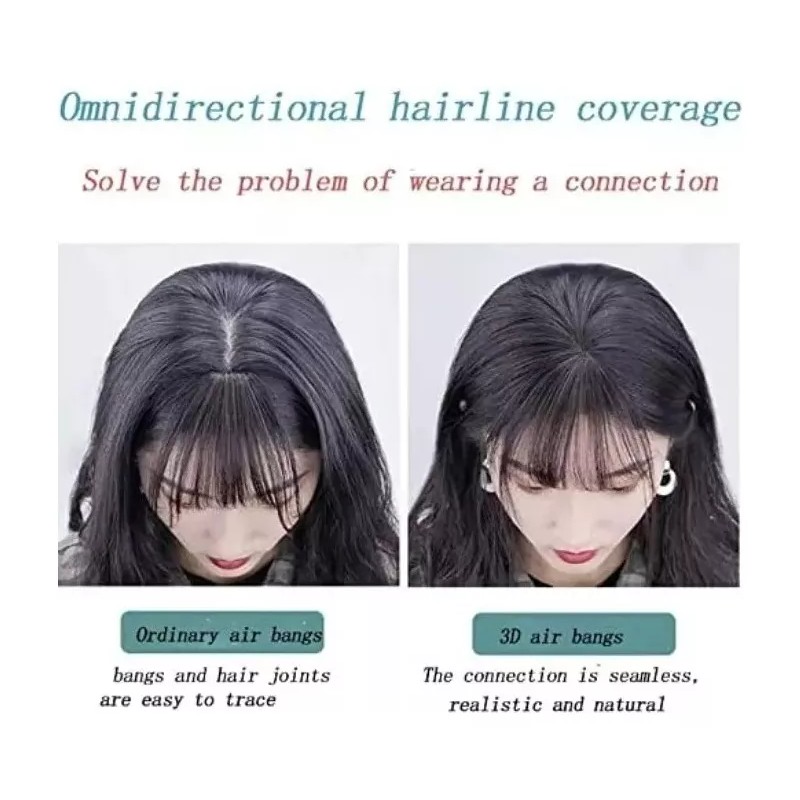 TO Flequillo De Cabello Humano 3d Invisible Cabeza Sin Costuras