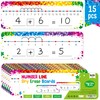 15 PCS Number Line Dry Erase Boards, Writable and Erasable