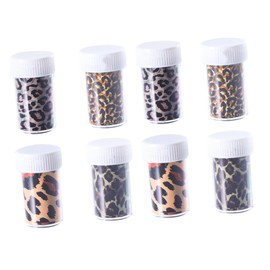 Minkissy 3pcs Bottles of Leopard Nail Decals Transfer Stickers for Creative Manicure Designs Collection of Stylish Art for Parties and Events