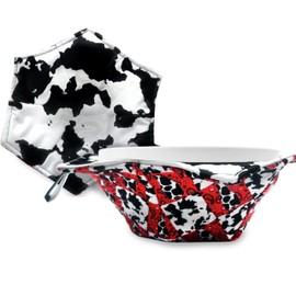 Cow Print Kitchen Microwave Bowl Holders 2 Pack - Potholders, Soup Bowl Cozy, Multipurpose Hot Plate Holder