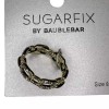 BaubleBar Sugarfix by Baublebar Crystal Chain Link Ring Goldtone Size