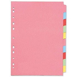 Q Connect A4 Subject Divider Multi Punched (Pack of 5)