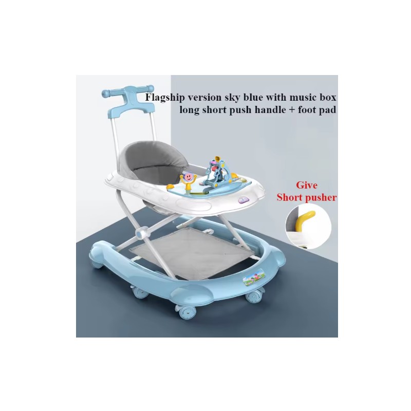 2-in-1 Baby Walker for Walking Practice – Adjustable Activity Walker