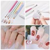 Nail Brushes, Set of 6, Ultra Fine Liner, Flat Brush,