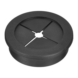 QUARKZMAN 1 x Cable Grommet, 1-9/16 Inch (40 mm) Desk Feed-Through Flexible Rubber Ring Cable Pass Cover for Office Computer Desk Cable Organiser, Black