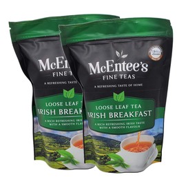 McEntee's Irish Breakfast Tea (Pack of 2). A 250g Bags. AWARD WINNING, BLENDED IN IRELAND. STRONG & CITRUSY. A Blend of Ceylon and Assam Tea’s. IRELAND’S FAVOURITE LOOSE TEA