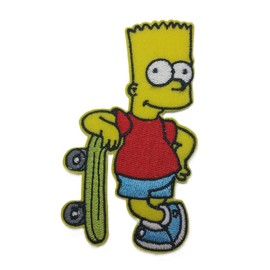 The boy Skateboarder Embroidered Iron On/Sew On Patch-2"x4"