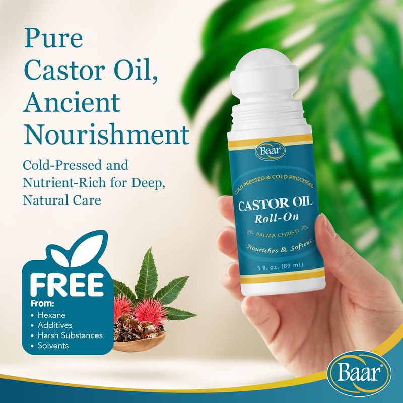 Baar Products - Castor Oil Roll-On 3 oz [Health and