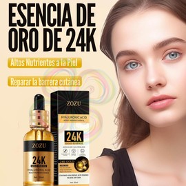Serum Hidratante 24k Cuidado Facial Anti Arrugas Juventud Acido Hialurónico Rutina de Cuidado de la Piel textura ligera Esencia Revitalizante Nutrición Profunda