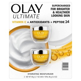 Olay Ultimate Vitamin C + Antioxidants + Peptide 24 Moisturizer, 1.7 Oz (2 Pack)