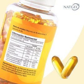 NatGel Omega 3 EPA 540 mgDHA 360 mg  Calidad Garantizada Aceite de Pescado Puro de Alta Calidad y Pureza  140 Capsulas Softgels de 1,300 mg           