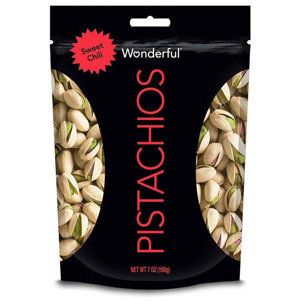 Wonderful Pistachios, Sweet Chili Flavored, 7 Ounce Resealable Pouch