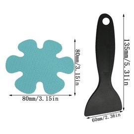 YYANGZ 20PCS Safety Shower Treads Adhesive Appliques Non-Slip Bathtub Stickers with Premium Scraper