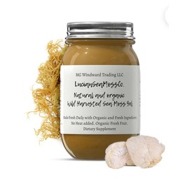 MG Windward Trading LLC Pure Sea Moss Gel | Certified Wild Harvested Organic Sea Moss Gel | Made Fresh to Order | Rich in Vitamins & Minerals | Nature's Finest Gift (16 oz., Lions Mane)