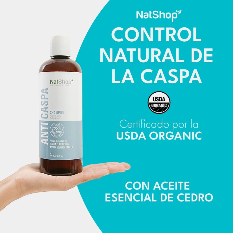 Shampoo Natural - Anticaída Y Anticaspa 500g - Natshop