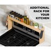 Edgeline Bamboo Over the Stove Modern Spice Shelf for Kitchen,
