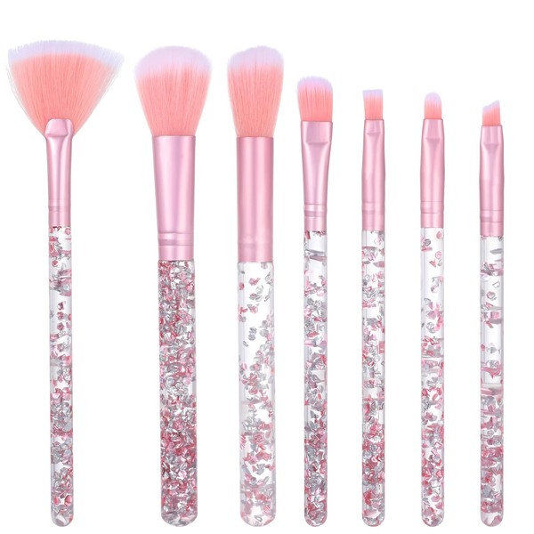 7 PCS Glitter Crystal Makeup Brush, Brush Set Make up