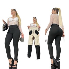 Colombian  Leggings con faja interna 100 colombianos tallas S-M-L-XL - Bottom, Womenswear high waist Lady - Size: XL, Color: Black