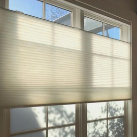 Flamax Custom Color-Matched Top Down Bottom Up Cellular Shades, Privacy Light Filtering Cordless Top Down Bottom Up Cellular Shades, Energy-Saving Honeycomb Blinds, Noise Reduction Honeycomb Blinds