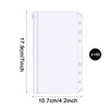 QYCX 100 Pcs Binder Pockets A6 6 Holes Zipper Binder