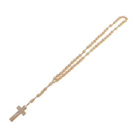 COLLBATH Wooden Cross Pendant Necklace for Women Jewelry for Women Rosary Bead Chain