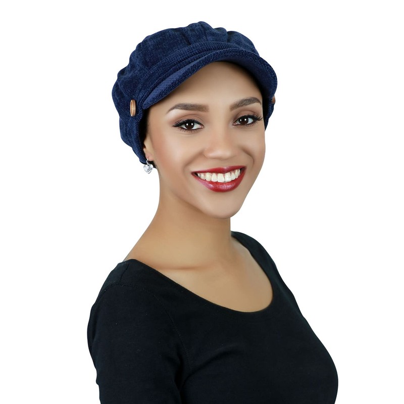 Hats Scarves & More Newsboy - Gorra para Mujer, Marino,