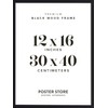 Poster Store 12x16 Black Wood Picture Frame