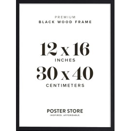 Poster Store 12x16 Black Wood Picture Frame