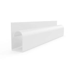 Electriduct Large Hook Channel Cable Raceway Desk Cord and Wire Organizer - 58 Inch - White