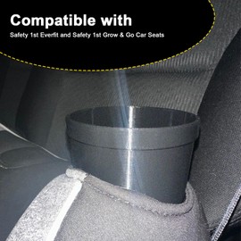 1PC Car Seat Cup Holder Compatible with Safety 1st Everfit & Grow and Go, Maxi-COSI Pria, Cosco All-in-One - Black Single Cup Holder (Model #C6577)