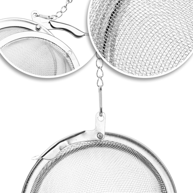 com-four® 2 x Tea Strainer Made of 304 Stainless Steel,