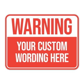 Classic Framed Plus Custom Warning Wall or Door Sign | Customizable Warning Sign For Homes and Businesses | Health and Safety Signage