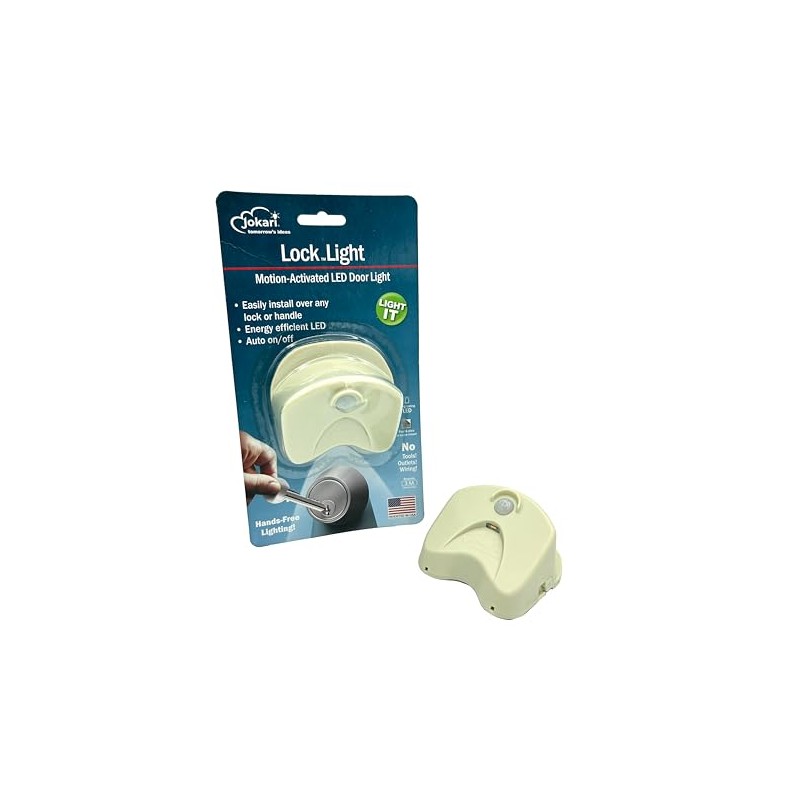 Jokari Lock Light Easy to Install Motion-Activated Deadbolt Illuminator for