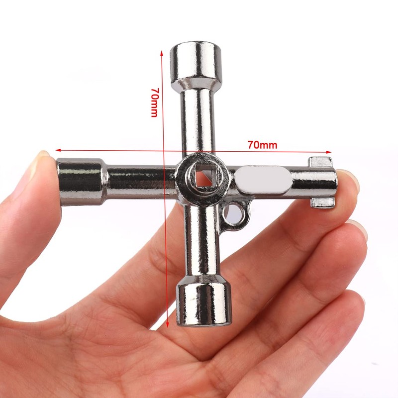 ATOPLEE 10pcs Electrical Cabinet Key, 4 Way Utilities Key,Triangle/Square/Panel Cross